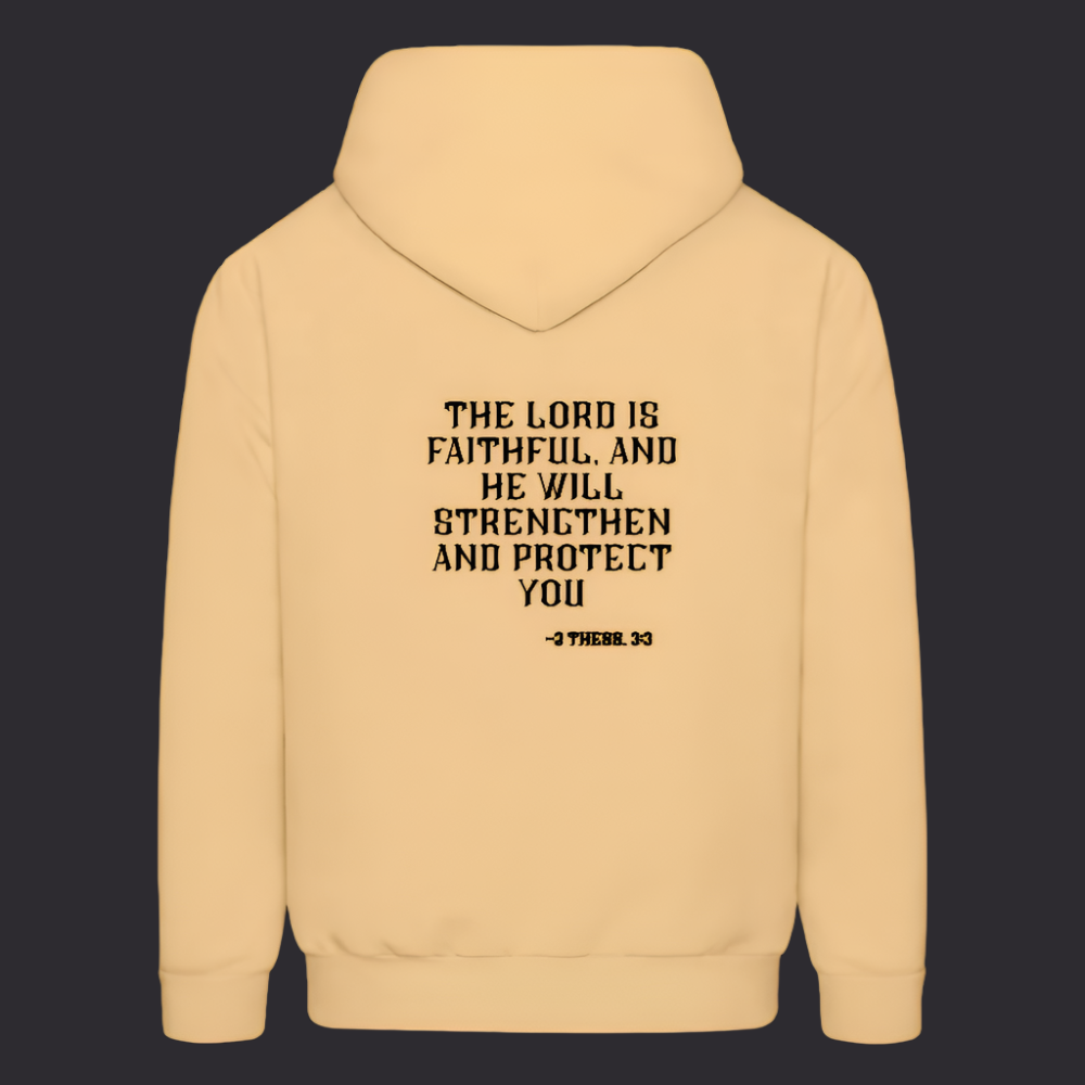 'The Lord Is Faithful' Light Gold Hoodie Survive Collection - light gold 
