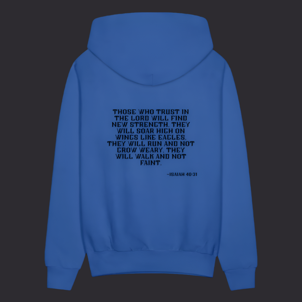 'Trust in the Lord' Royal Blue Hoodie Strive Collection - royal blue