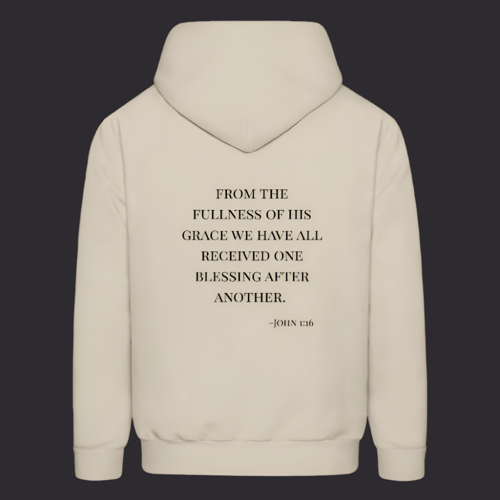 'Fullness of his Grace' Sand Color Hoodie Thrive Collection - Sand