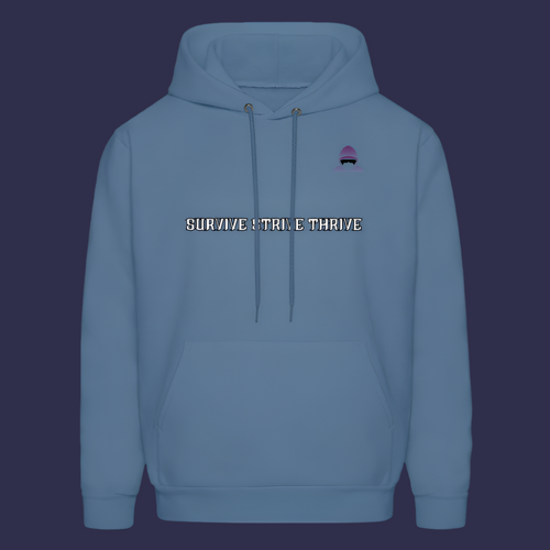 Boyz N The Hoodies Motto Denim Blue Hoodie Classic Design - denim blue