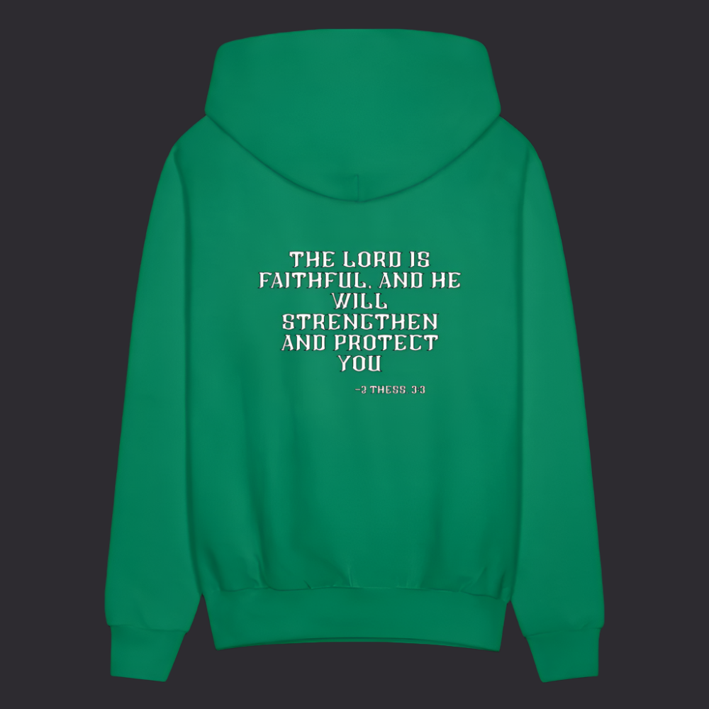 'The Lord Is Faithful' Kelly Green Hoodie Survive Collection - kelly green