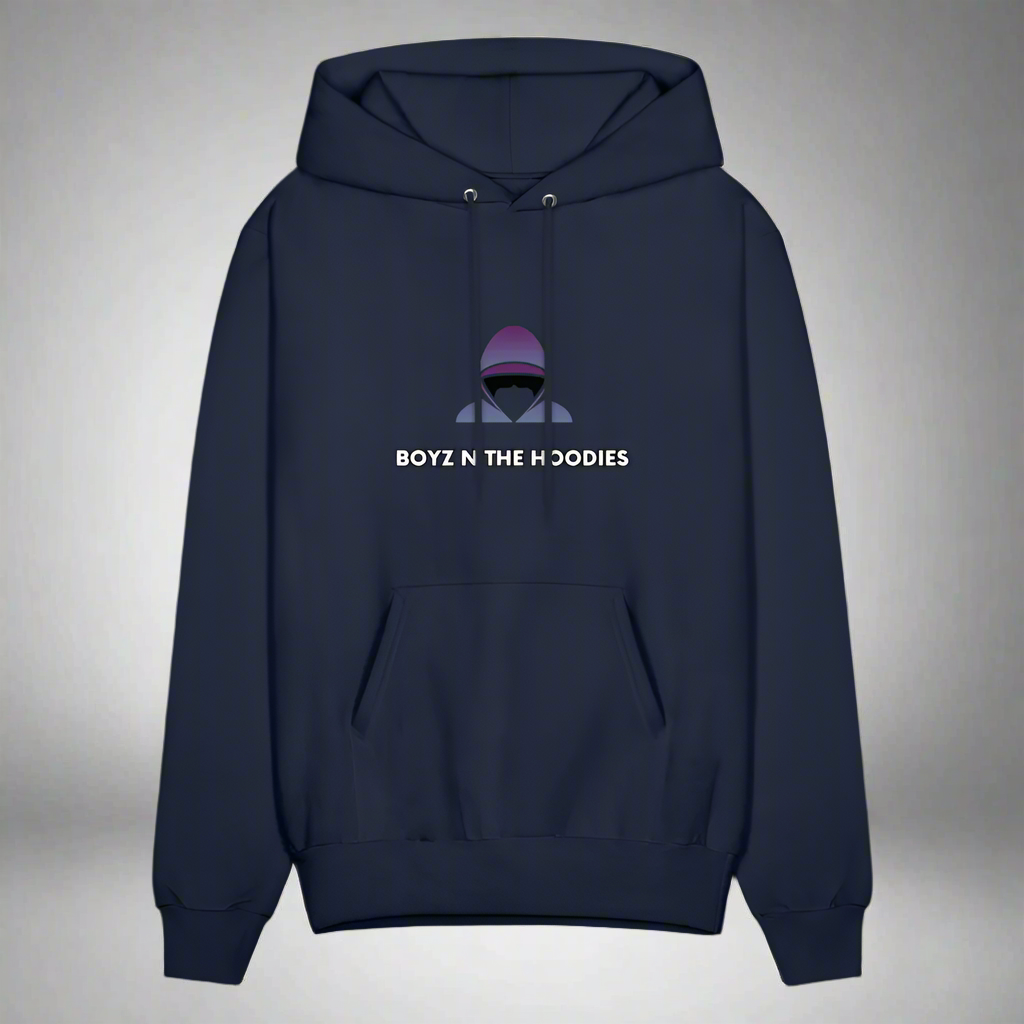 Boyz N The Hoodies Classic Design Navy Blue Hoodies (Front only) - navy