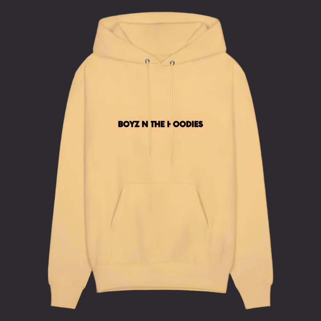 Light Gold Hoodie w/classic Boyz N The Hoodies Design - light gold 