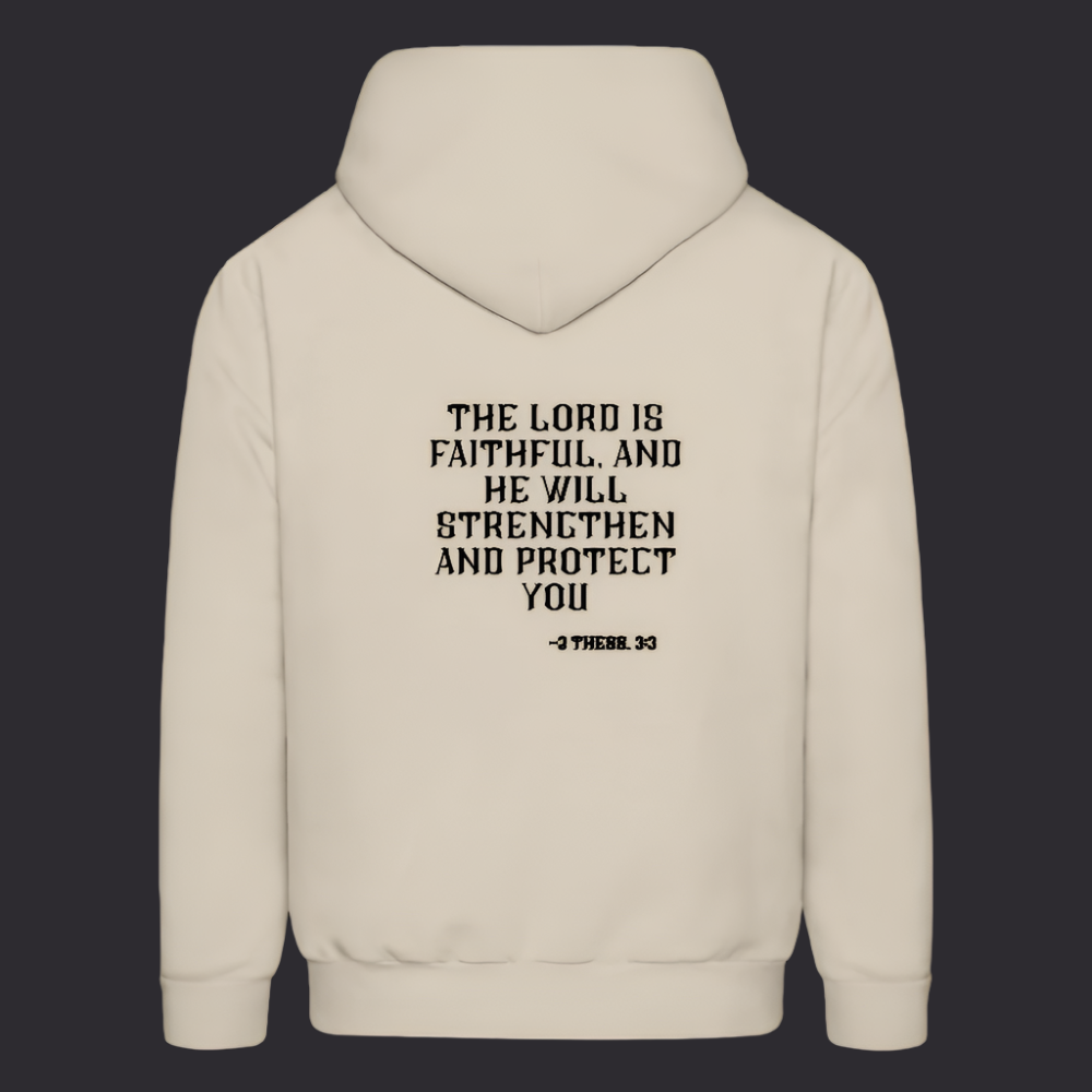 'The Lord Is Faithful' Sand Color Hoodie Survive Collection - Sand