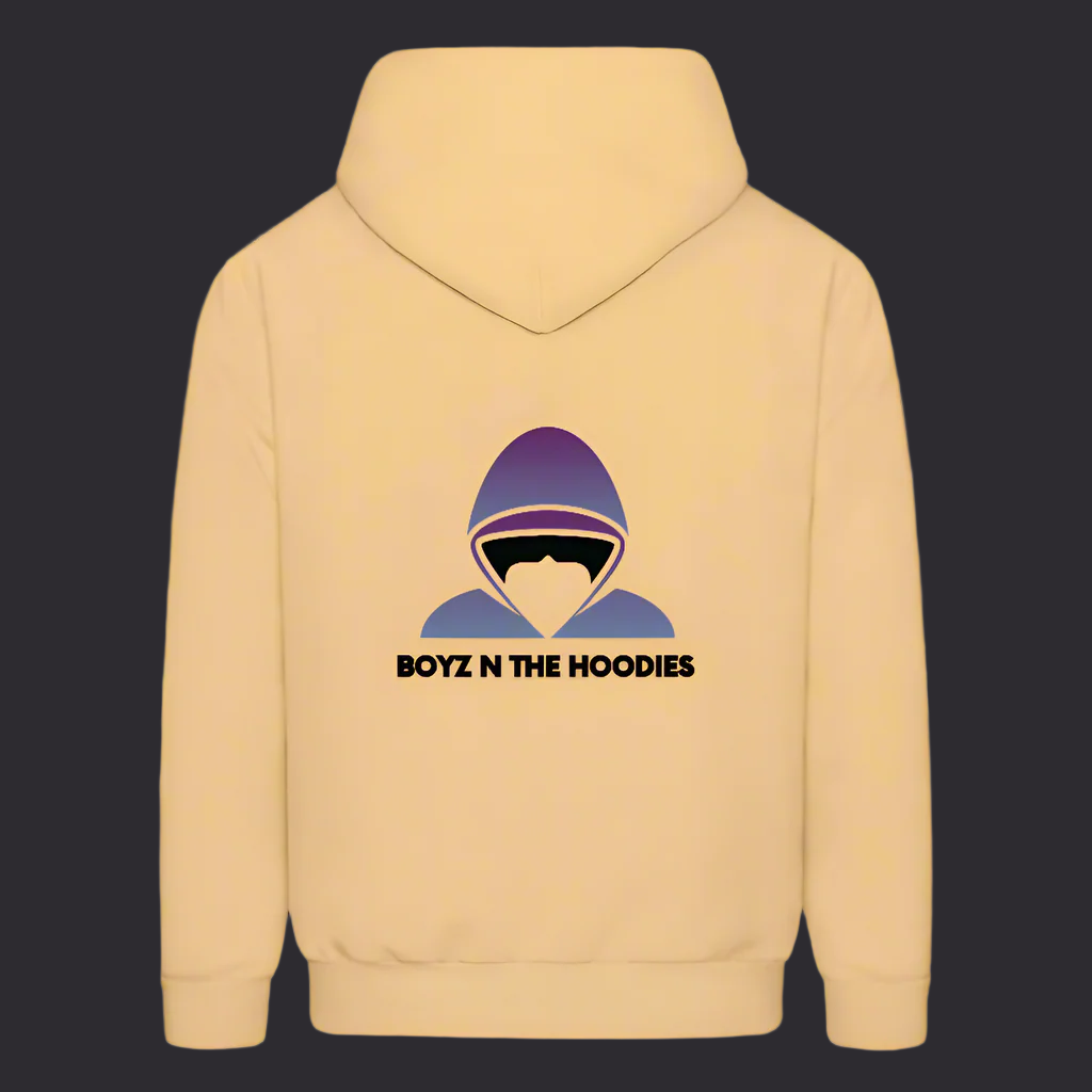 Light Gold Hoodie w/classic Boyz N The Hoodies Design - light gold 
