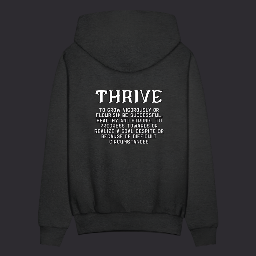 Char Thrv Boyz N The Hoodies Charcoal Gray Thrive Hoodie - charcoal grey