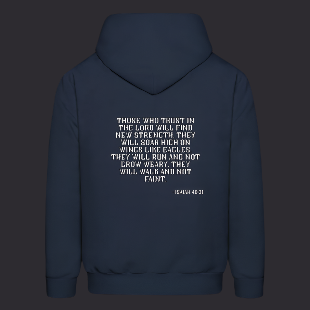 'Trust in the Lord' Navy Blue Hoodie Strive Collection - navy