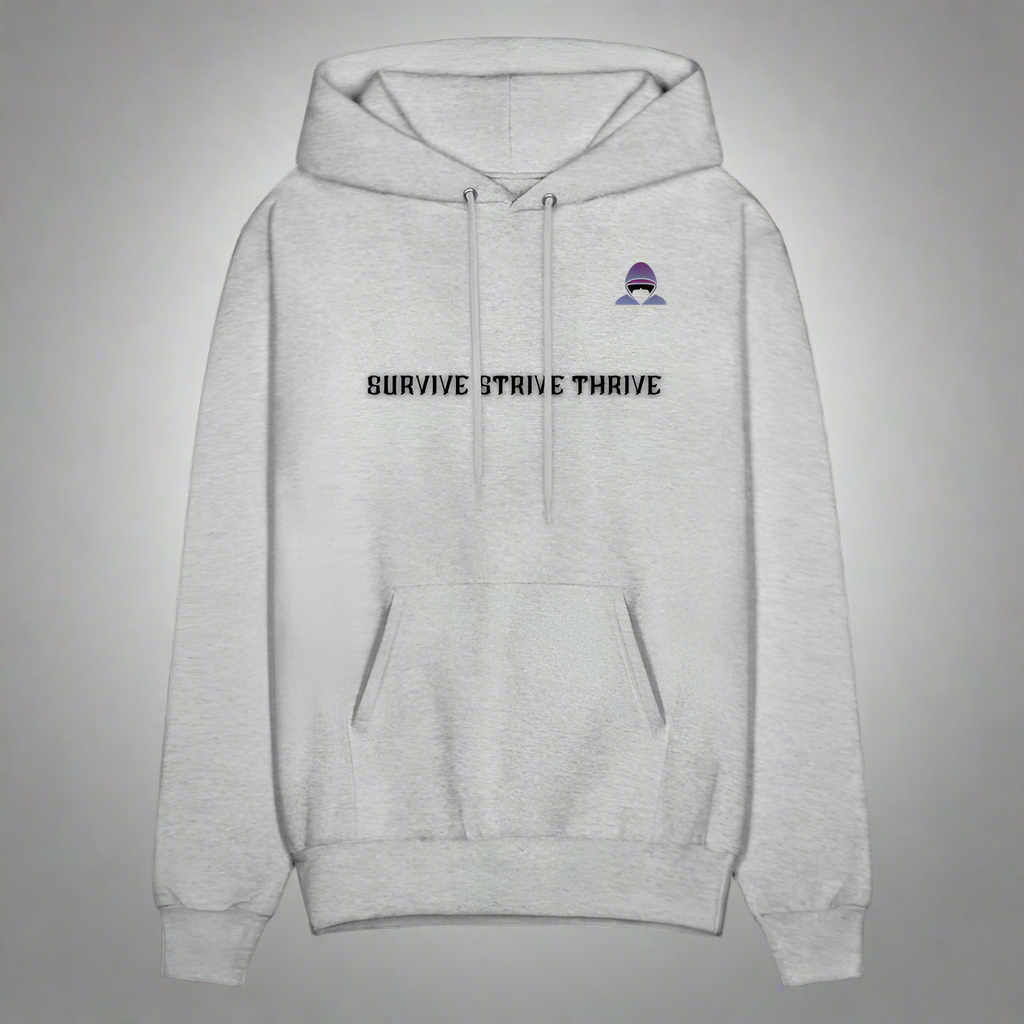 Boyz N The Hoodies Motto Sand Color Hoodie with Classic Design - heather gray