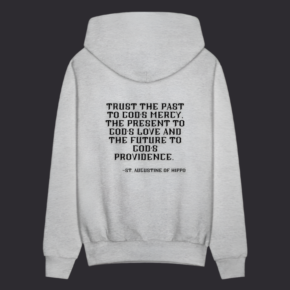 'Trust the Past' Classic Gray Hoodie Thrive Collection - heather gray