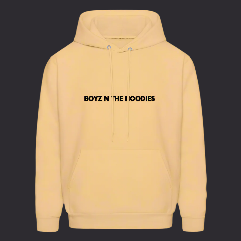 Light Gold Hoodie w/classic Boyz N The Hoodies Design - light gold 