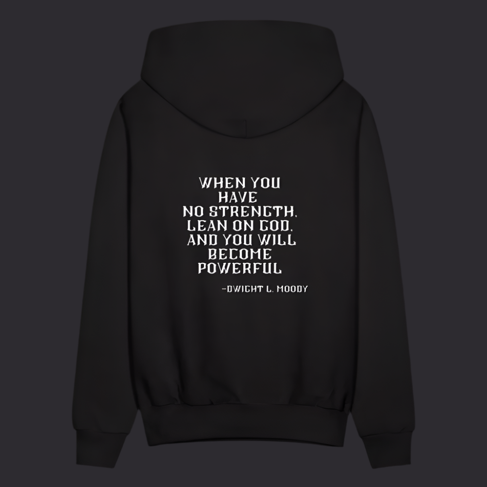 'Lean on God' Classic Black Hoodies Survive Collection - black