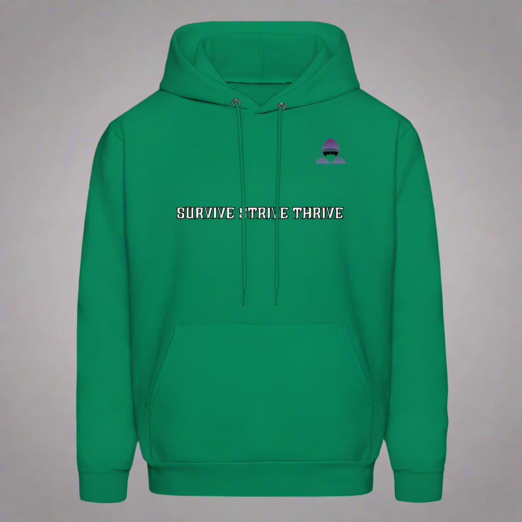 Boyz N The Hoodies Motto Kelly Green Hoodie Classic Design - kelly green