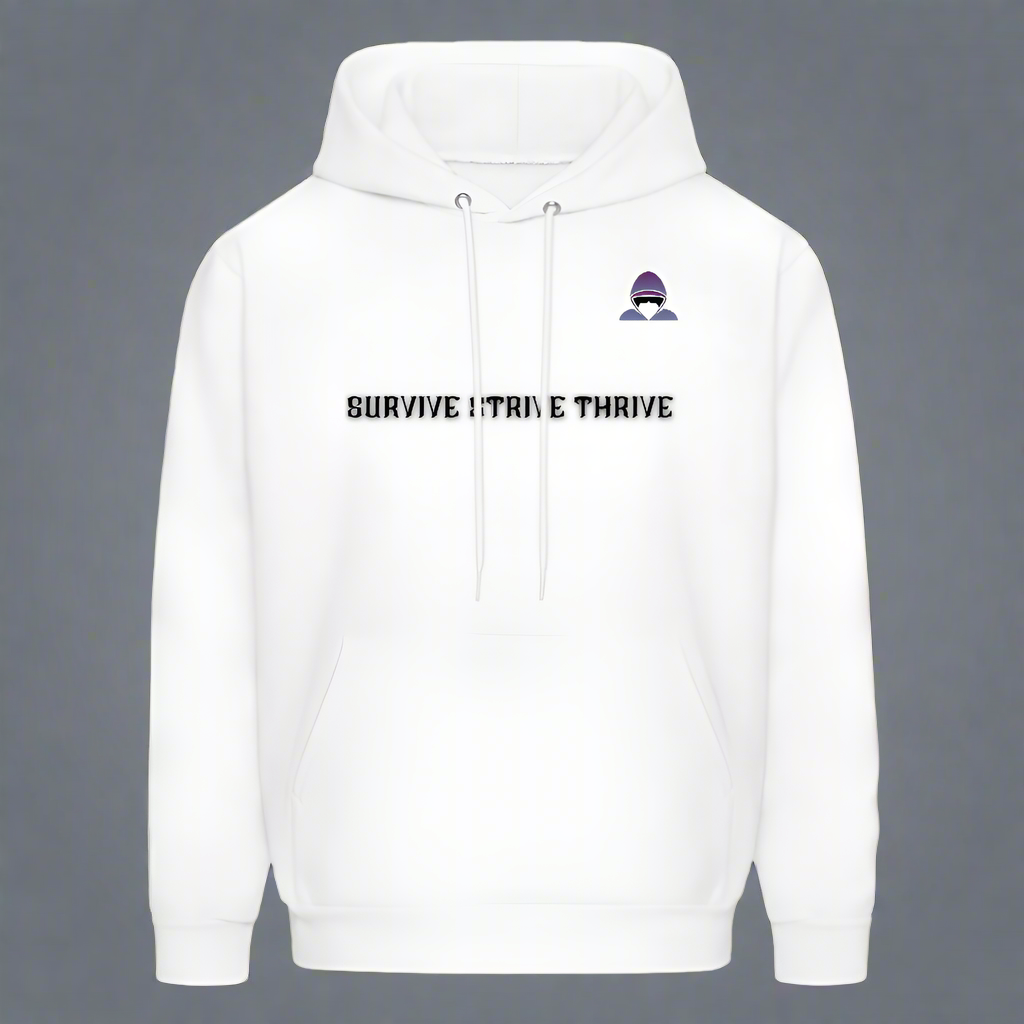 Boyz N The Hoodies Motto White Hoodie Classic Design - white