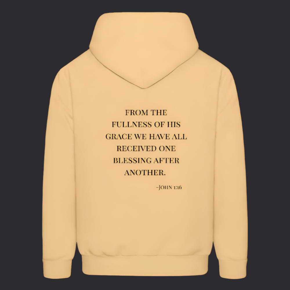 'Fullness of his Grace' Light Gold Hoodie Thrive Collection - light gold 