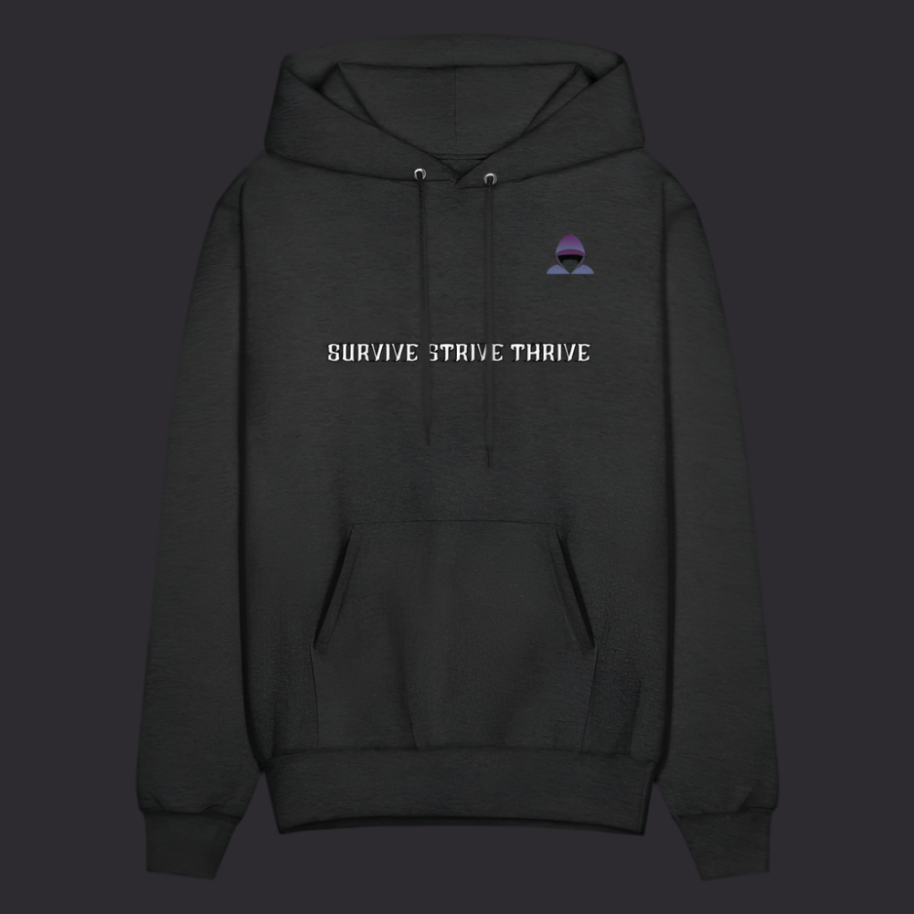 Char Boyz N The Hoodies Motto Charcoal Gray Hoodie Classic Design - charcoal grey