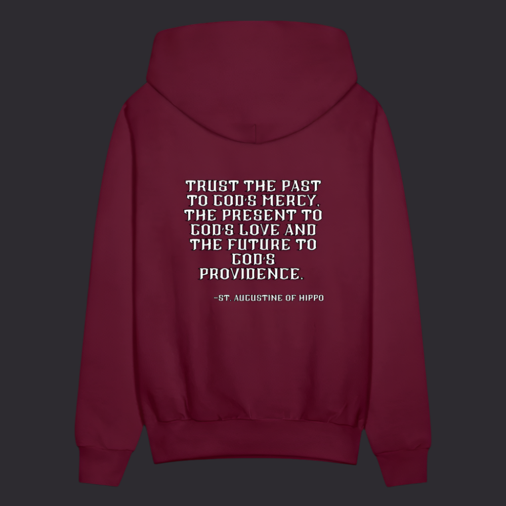 'Trust the Past' Burgundy Hoodie Thrive Collection - burgundy