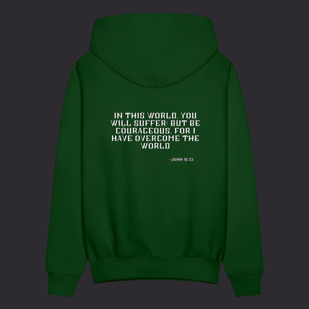 'Be Courageous' Forest Green Hoodie Survive Collection - forest green