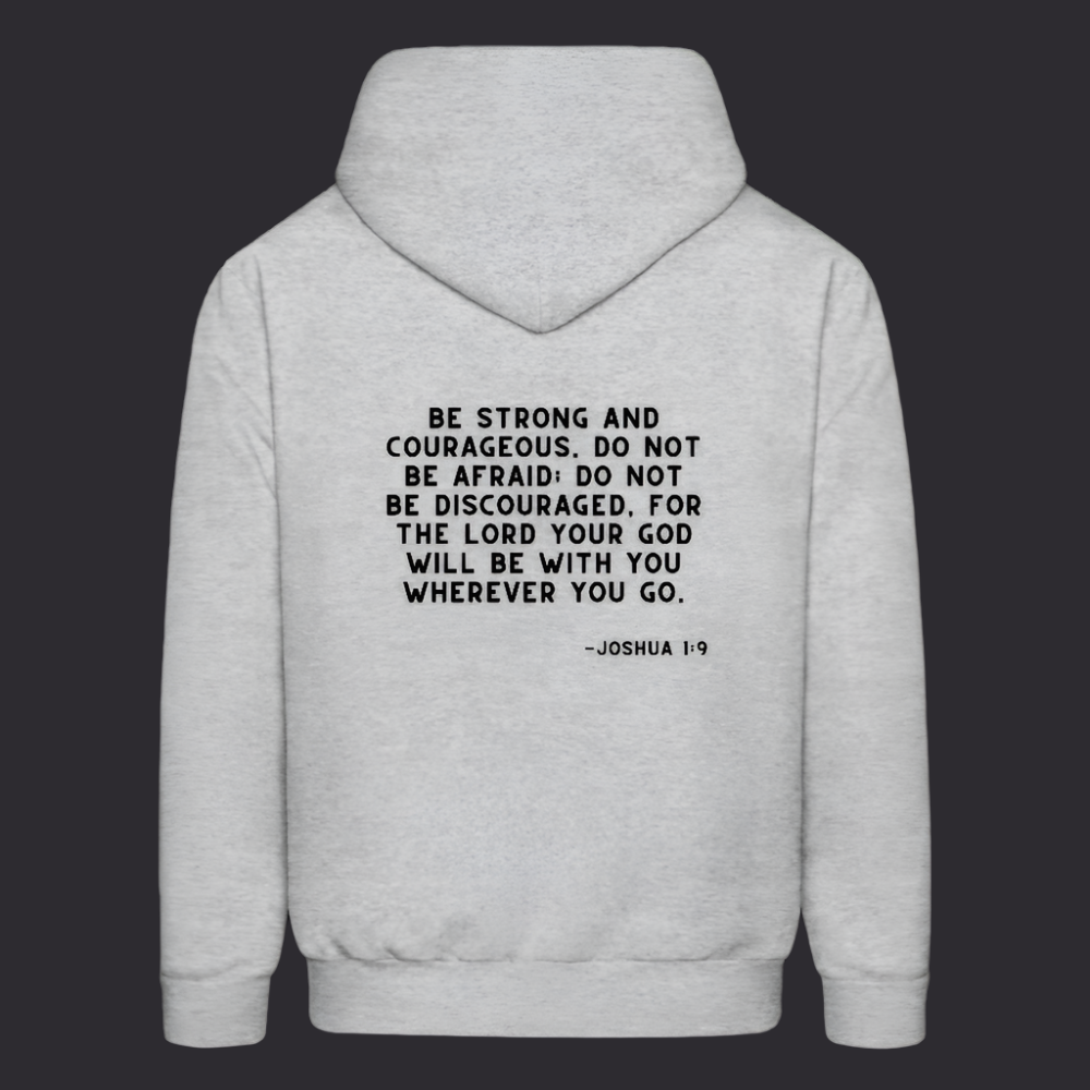 'Be Strong and Courageous' Classic Gray Hoodie Strive Collection - heather gray