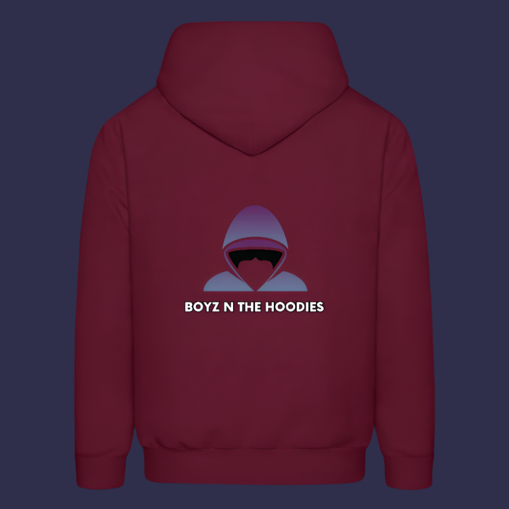 Boyz N The Hoodies Motto Burgundy Hoodie Classic Design - burgundy