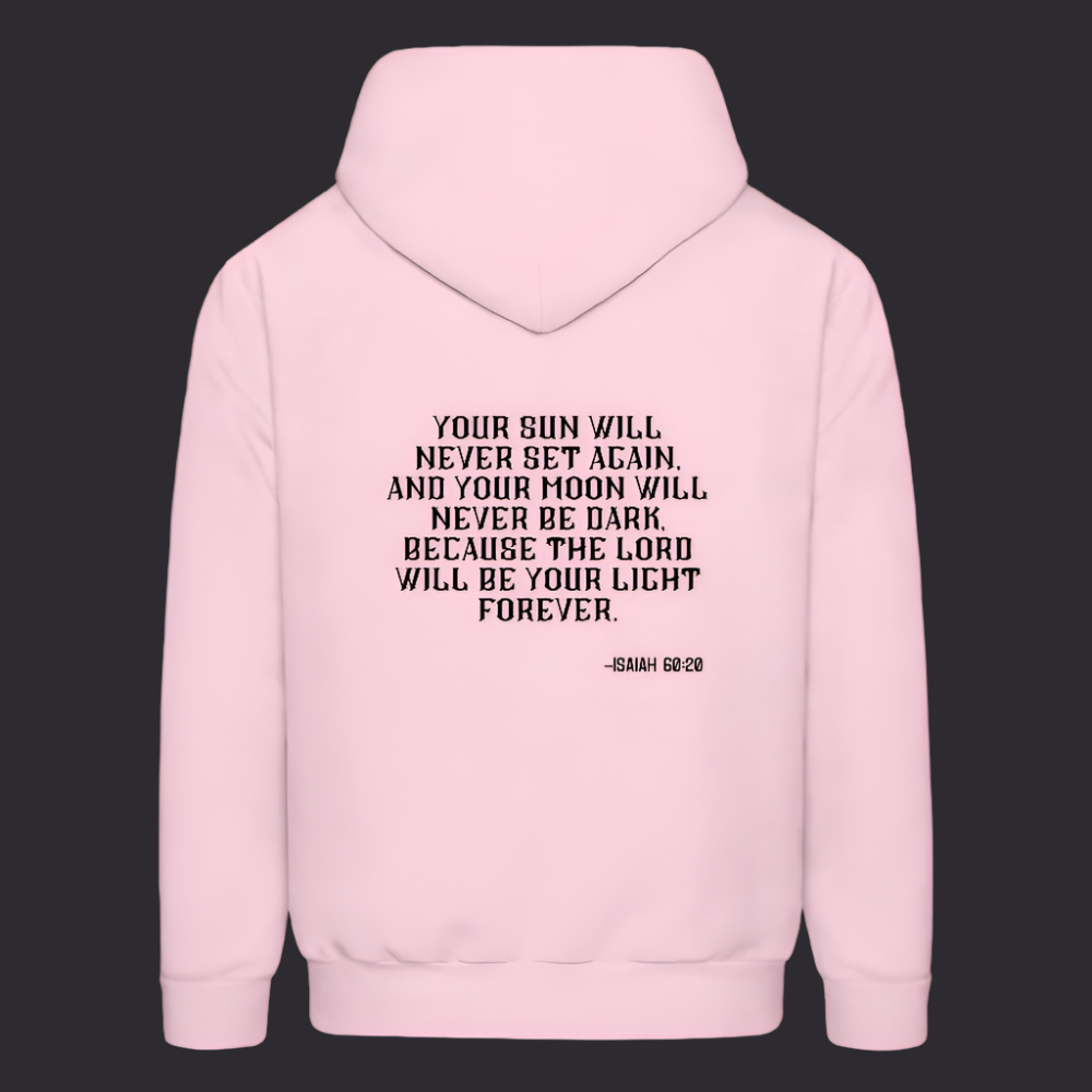 'Your sun will never set' Pink Hoodie Thrive Collection - pale pink