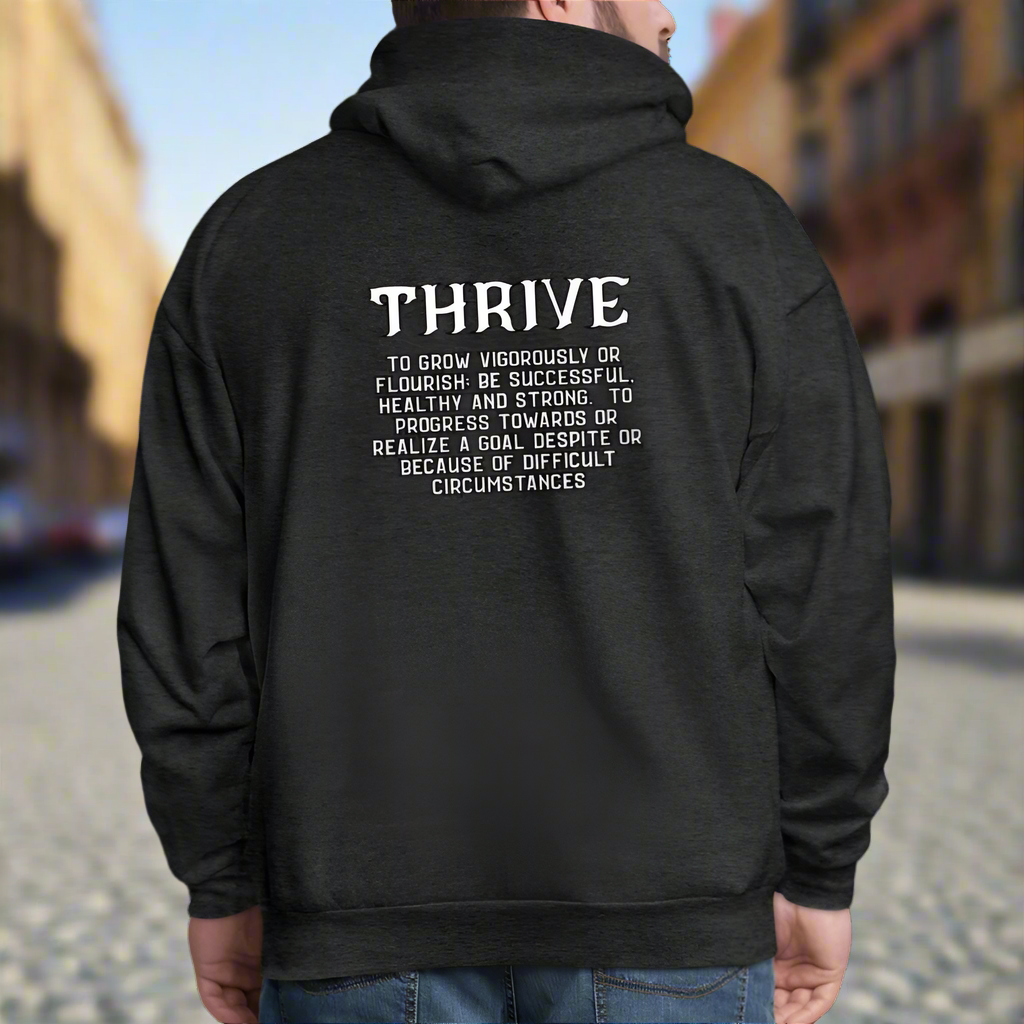 Char Thrv Boyz N The Hoodies Charcoal Gray Thrive Hoodie - charcoal grey