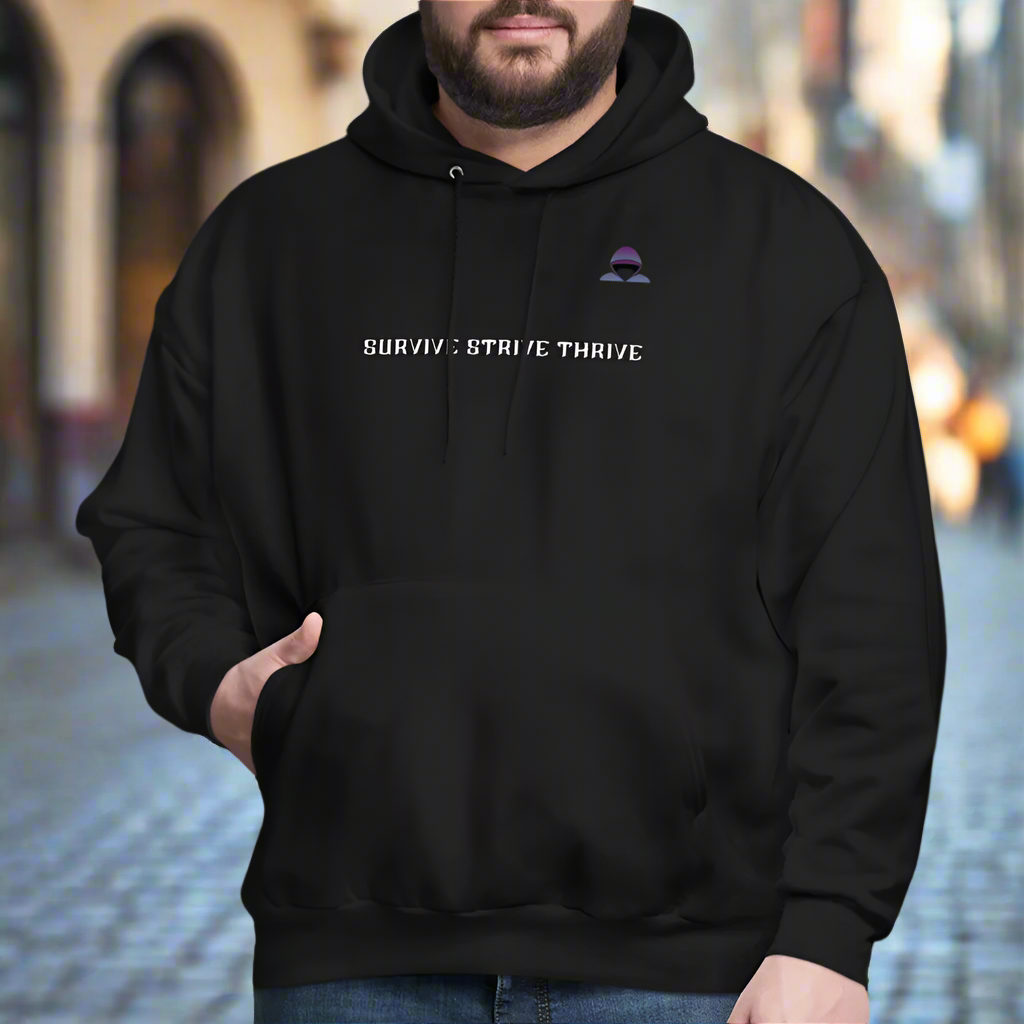 Blck Mtto Boyz N The Hoodies Motto Black Hoodie Classic Design - black