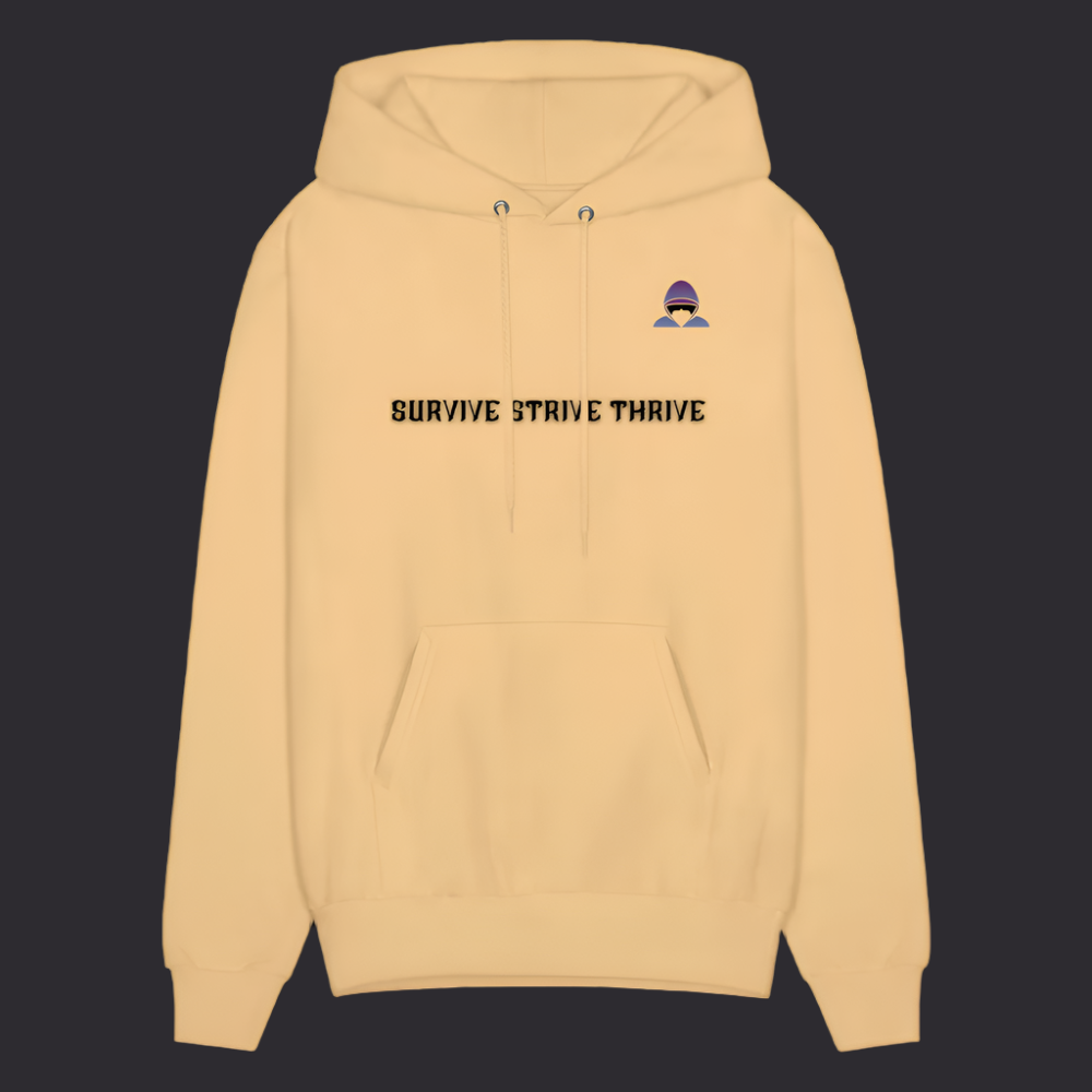 Boyz N The Hoodies Motto Light Gold Hoodie with Classic Design - light gold 