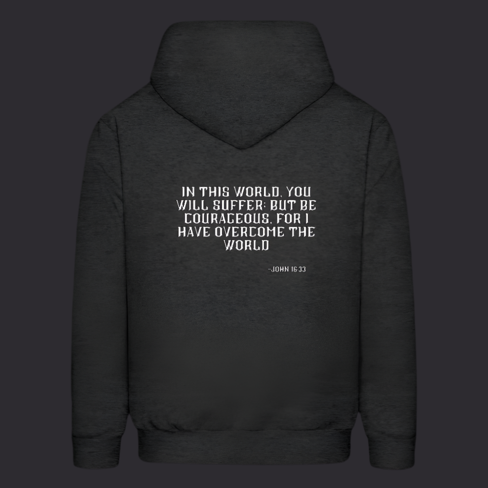 'Be Courageous' Charcoal Gray Hoodie Survive Collection - charcoal grey