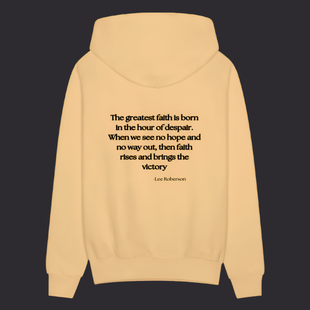 'The Greatest Faith' Light Gold Hoodie Survive Collection - light gold 