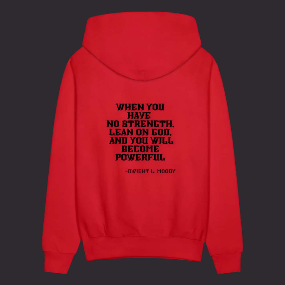 'Lean on God' Classic Red Hoodies Survive Collection - red