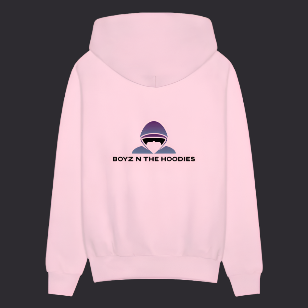 Boyz N The Hoodies Motto Pink Hoodie with Classic Design - pale pink