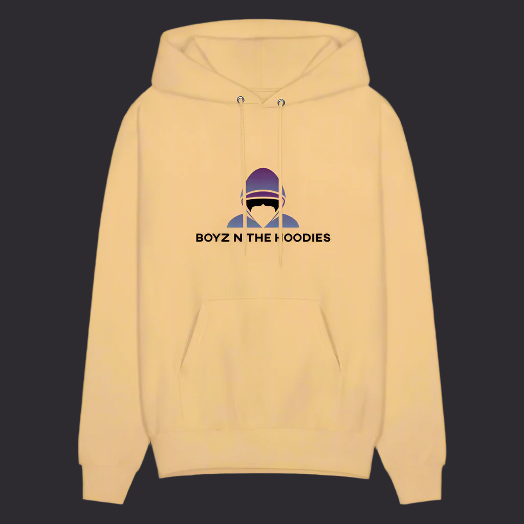 Boyz N The Hoodies Classic Design Light Gold Hoodies (Front only) - light gold 