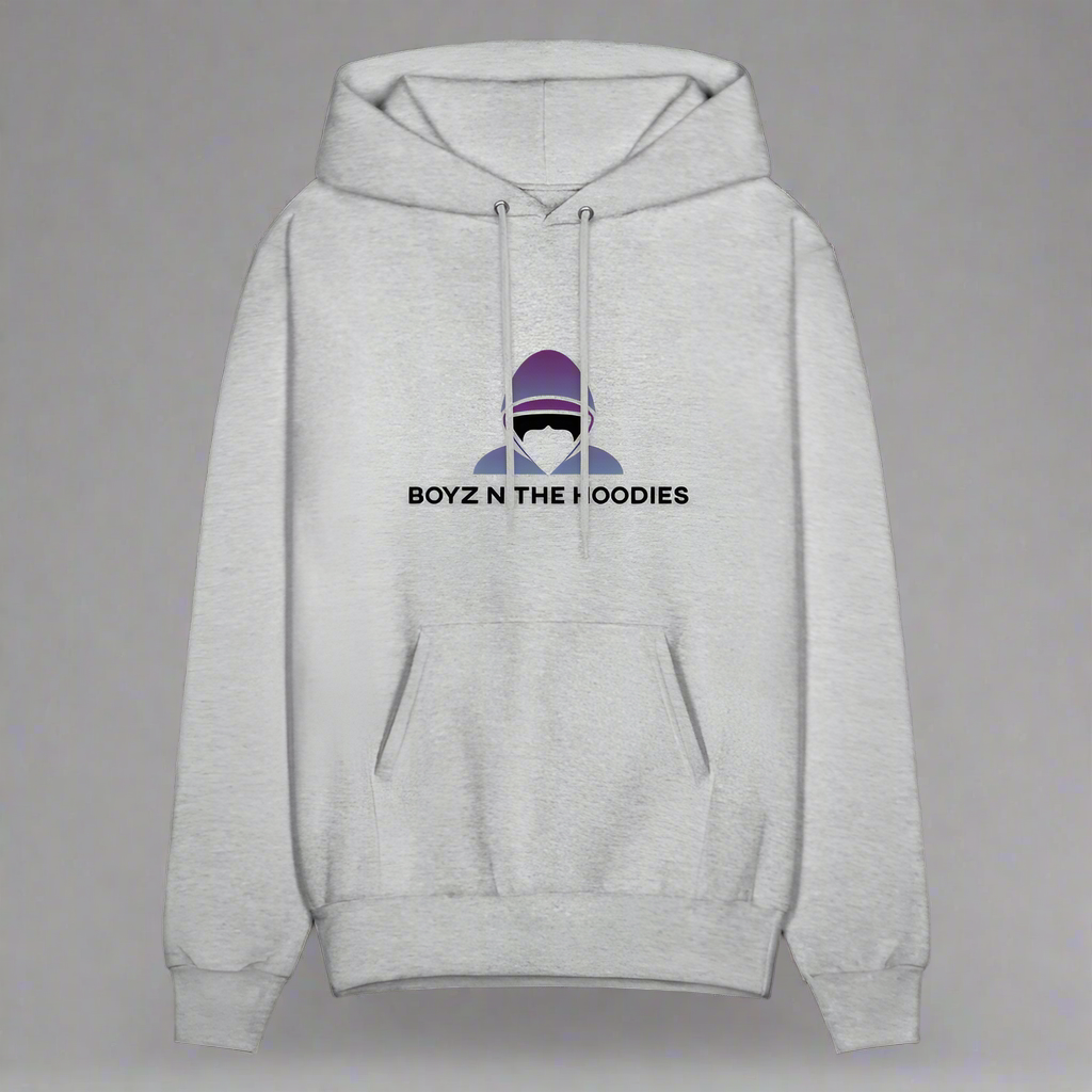 Boyz N The Hoodies Classic Design Classic Gray Hoodies (Front only) - heather gray