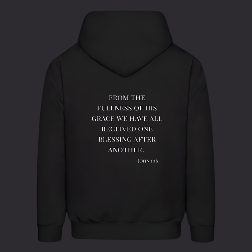 'Fullness of his Grace' Classic Black Hoodie Thrive Collection - black