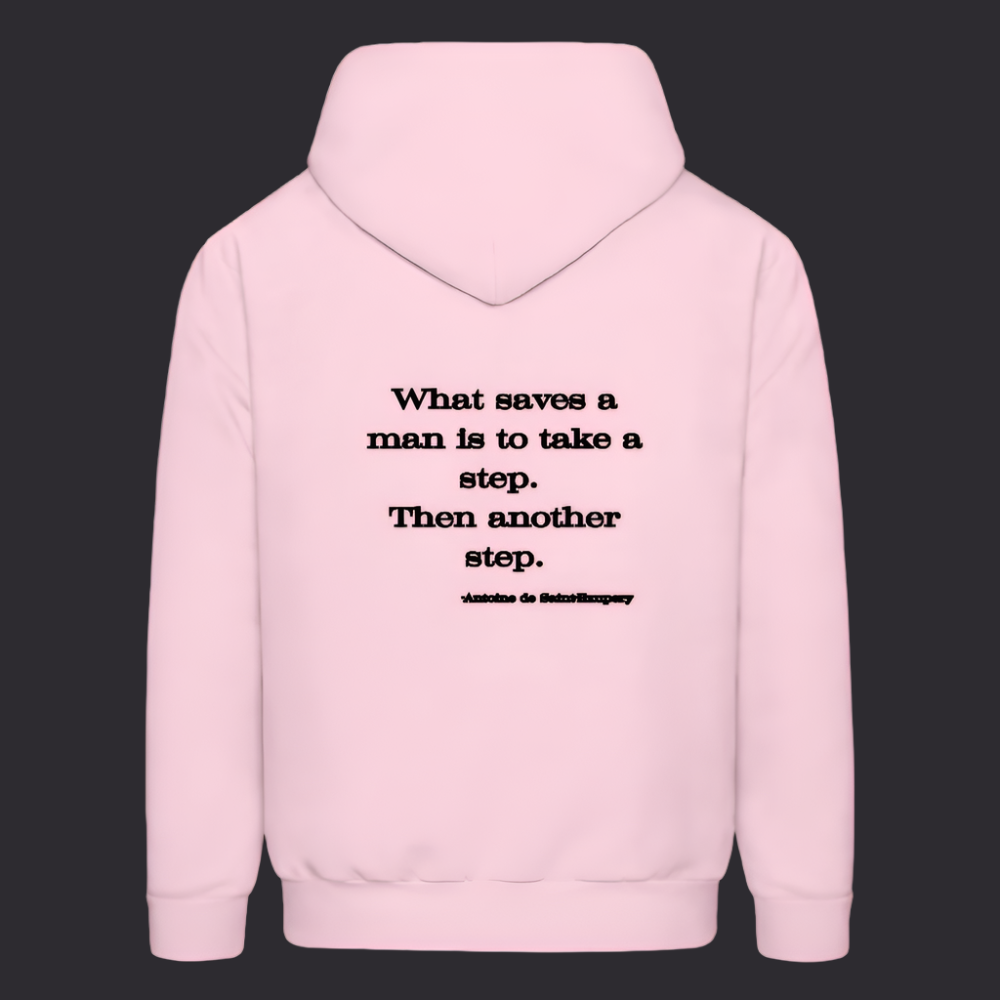 'What saves a man' Pink Hoodie Survive Collection - pale pink