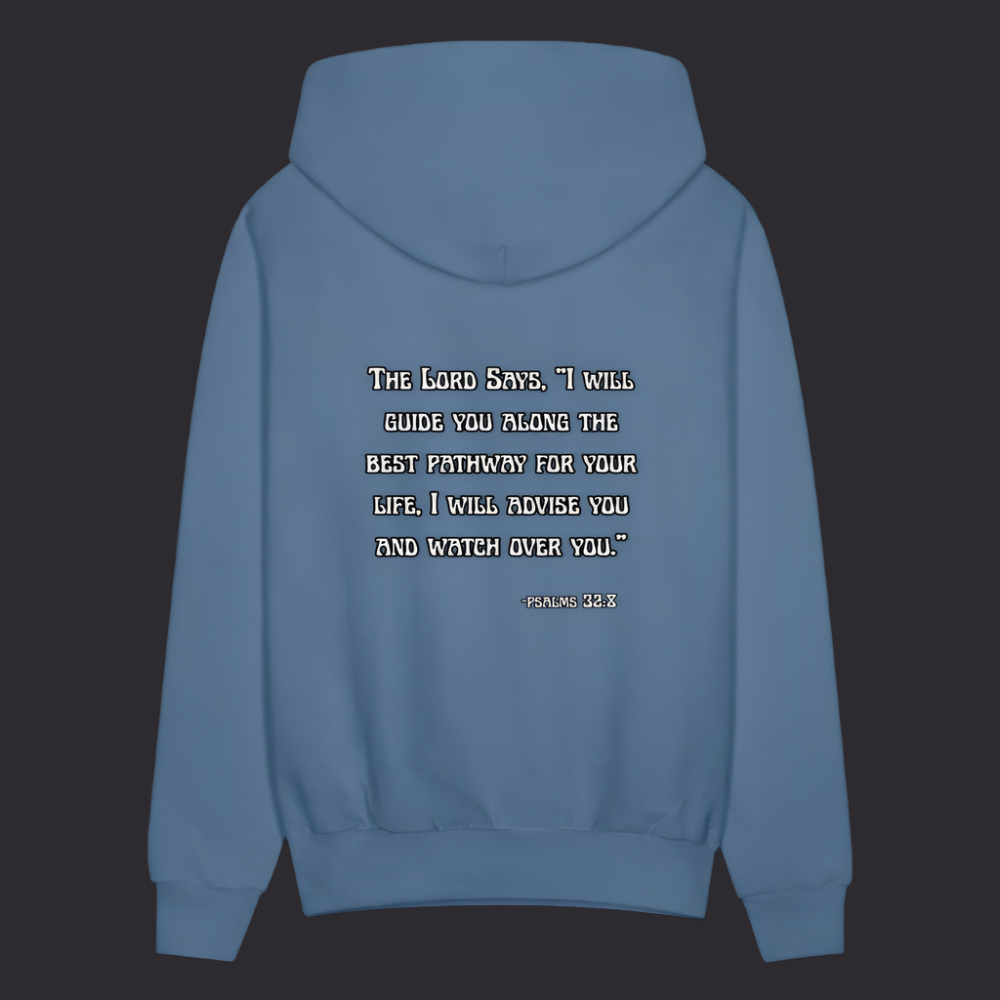 'I will guide you' Denim Blue Hoodie Thrive Collection - denim blue