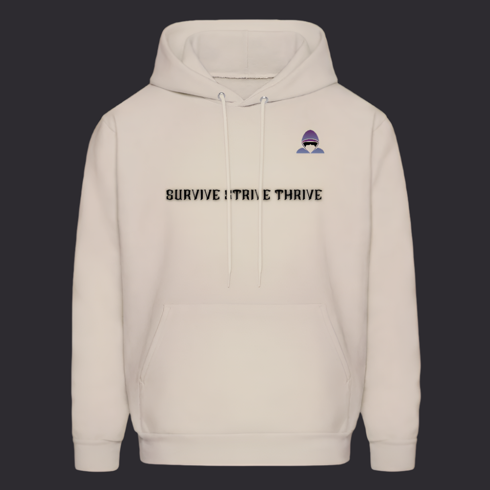 Boyz N The Hoodies Motto Sand Color Hoodie with Classic Design - Sand