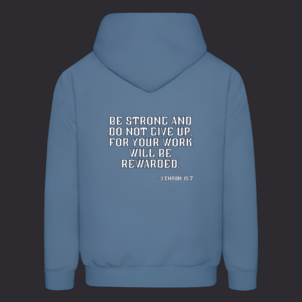 'Be Strong' Denim Blue Hoodie Survive Collection - denim blue