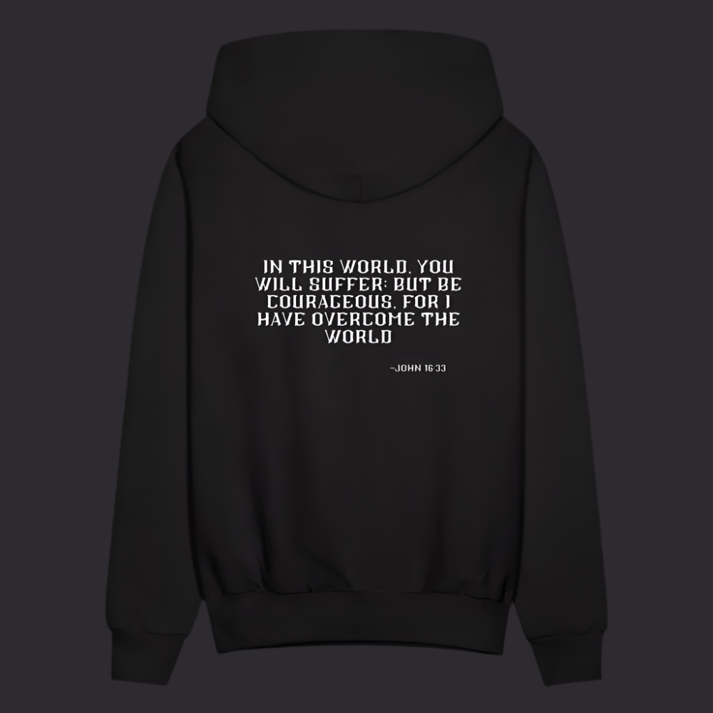 'Be Courageous' Classic Black Hoodie Survive Collection - black