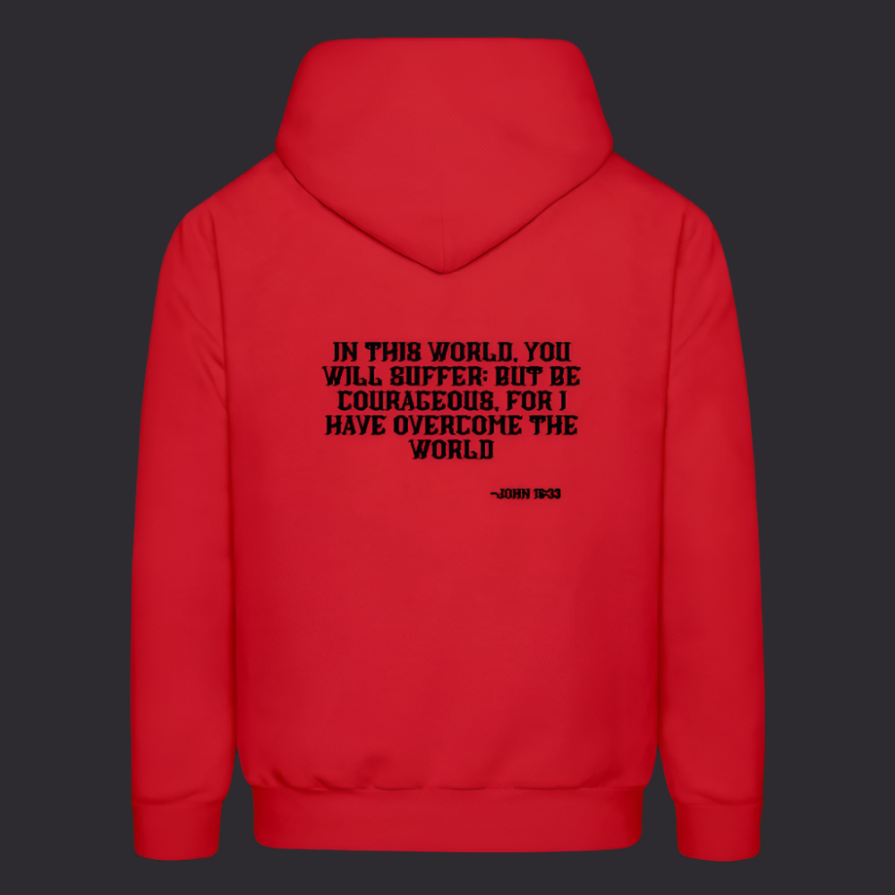 'Be Courageous' Classic Red Hoodie Survive Collection - red
