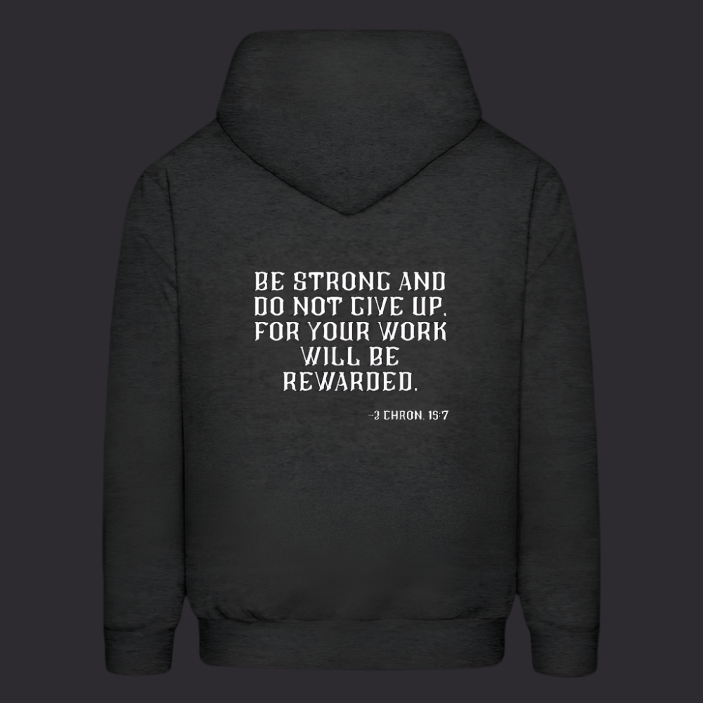 'Be Strong' Charcoal Gray Hoodie Survive Collection - charcoal grey