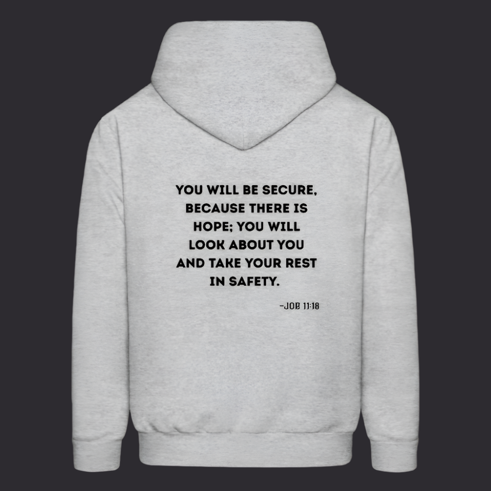 'You will be secure' Classic Gray Hoodie Strive Collection - heather gray