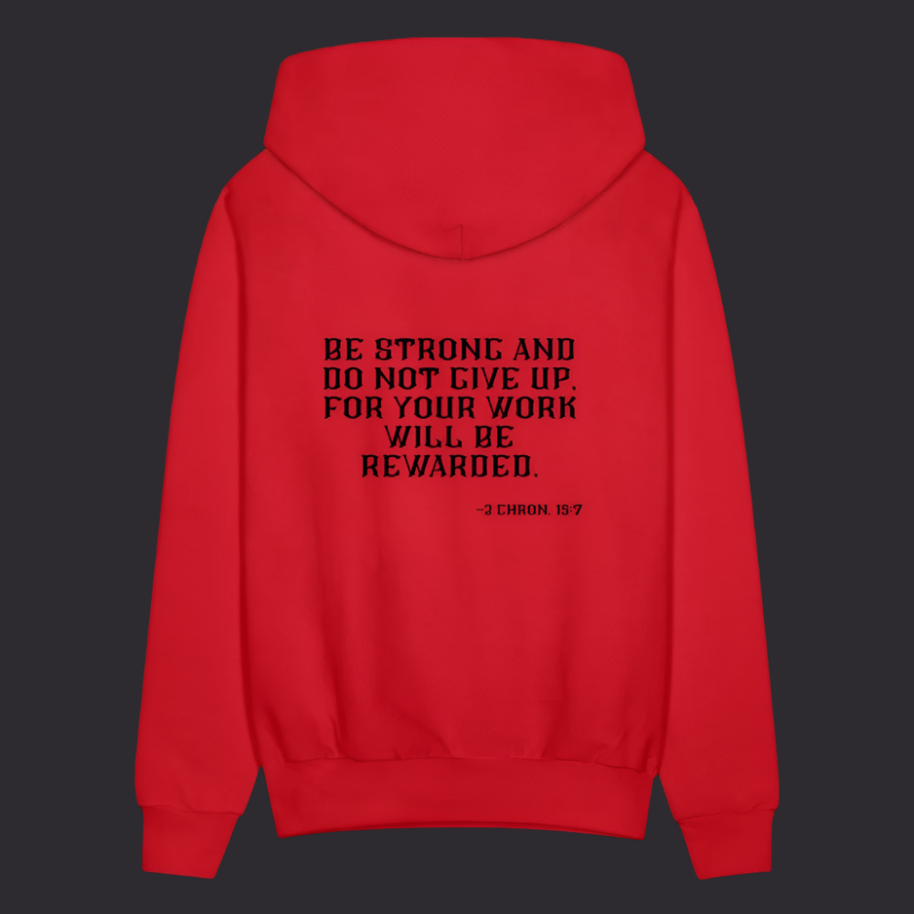 'Be Strong' Classic Red Hoodie Survive Collection - red