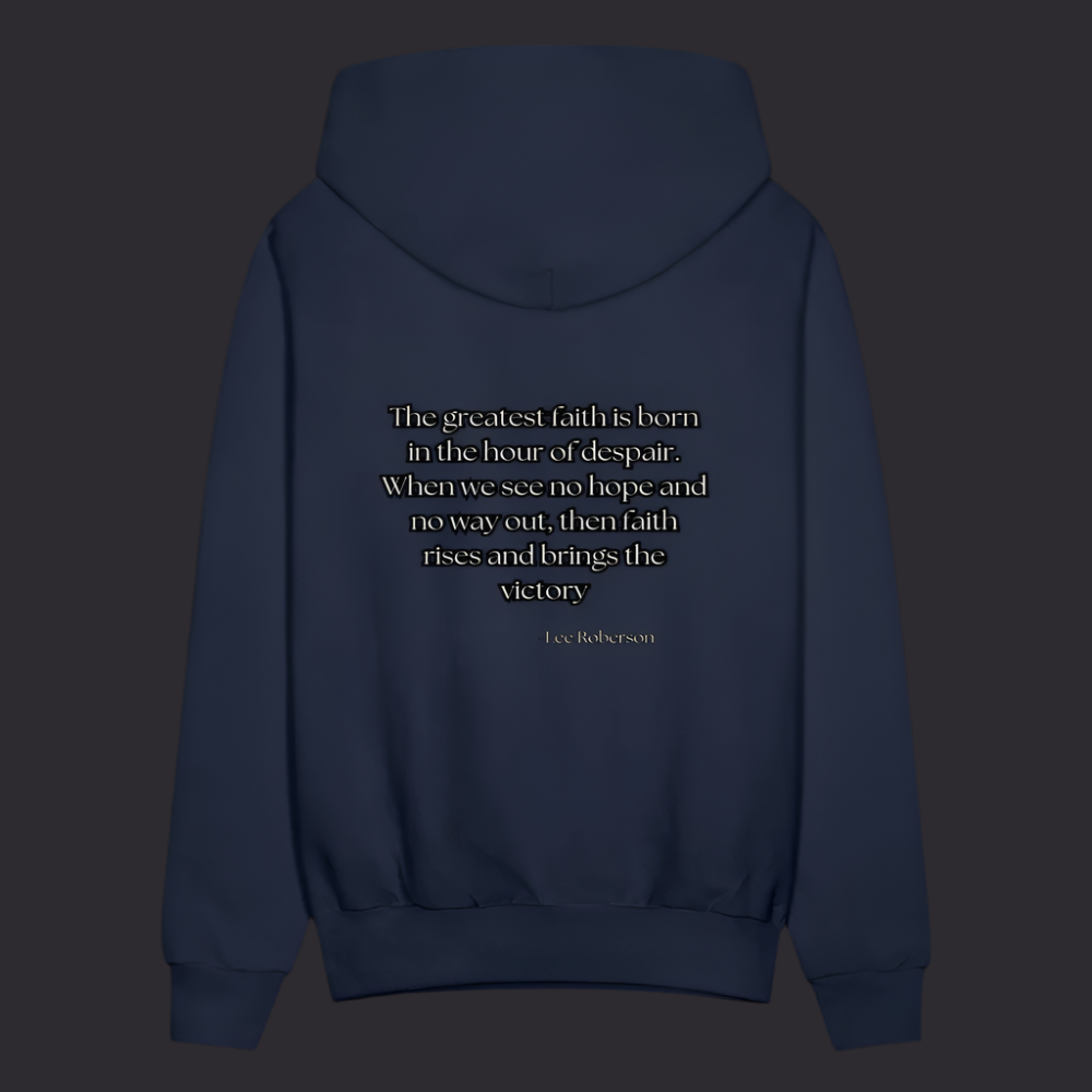 'The Greatest Faith' Navy Blue Hoodie Survive Collection - navy