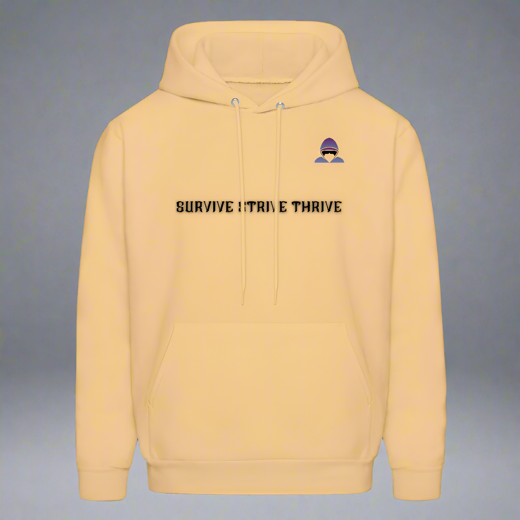 Boyz N The Hoodies Motto Light Gold Hoodie with Classic Design - light gold 