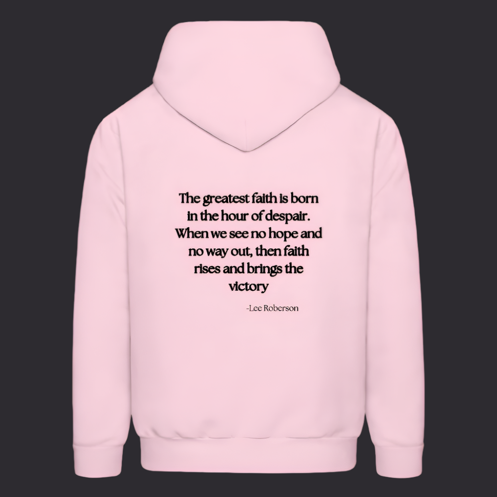 'The Greatest Faith' Pink Hoodie Survive Collection - pale pink