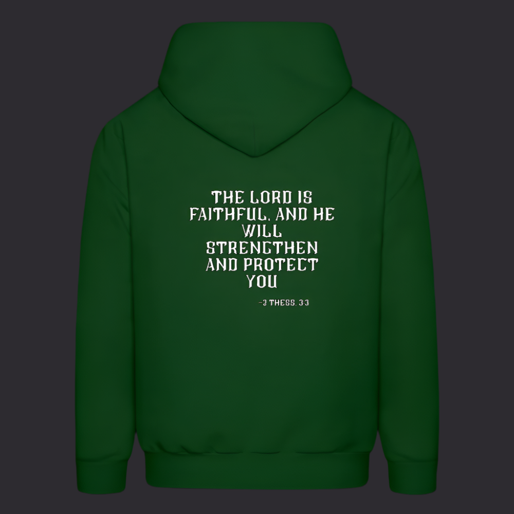 'The Lord Is Faithful' Forest Green Hoodie Survive Collection - forest green