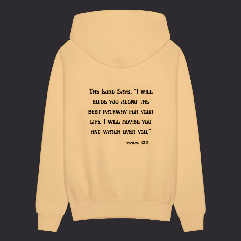 'I will guide you' Light Gold Hoodie Thrive Collection - light gold 
