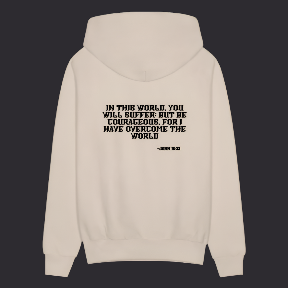 'Be Courageous' Sand Hoodie Survive Collection - Sand