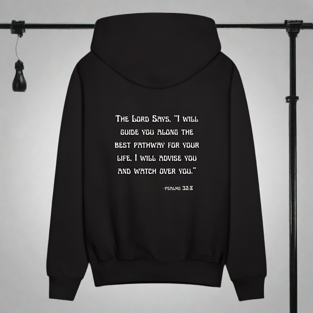 'I will guide you' Classic Black Hoodie Thrive Collection - black